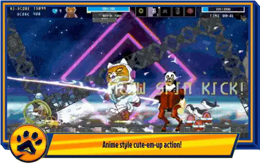 Astro Burn gameplay — anime-style cute-em-up